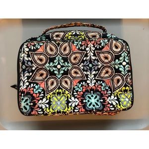 Vera Bradley large make up brush bag retired sierra travel bag